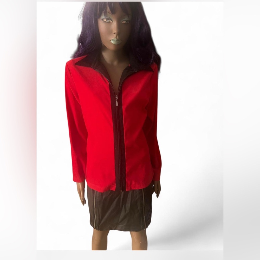 Notations Red and Black Women's Blouse